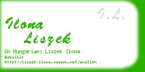 ilona liszek business card